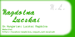 magdolna lucskai business card